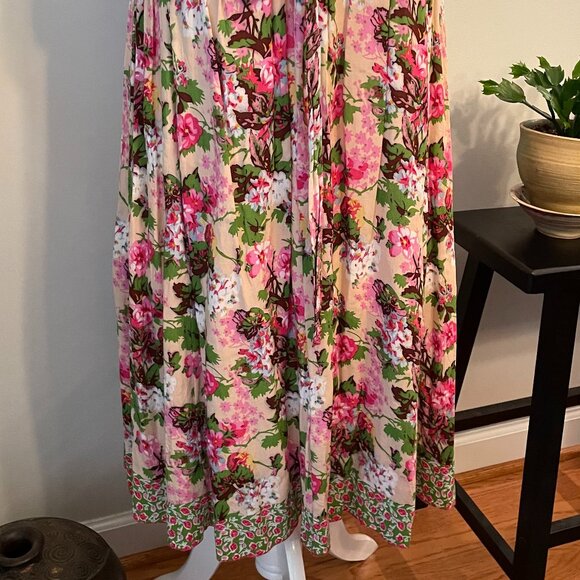 Women's Summer Delicate Dress, Size L Fits Like M, 36.5 Degrees, Pinks/Greens - Picture 5 of 5